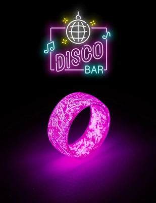 3UMeter New Design Luminous Ring Finger Ring Fashion Multicolor Men Rings Romantic  Glow Ring For Women And Men Ring Gift