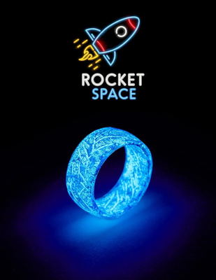 3UMeter New Design Luminous Ring Finger Ring Fashion Multicolor Men Rings Romantic  Glow Ring For Women And Men Ring Gift