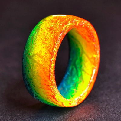 3UMeter New Design Luminous Ring Finger Ring Fashion Multicolor Men Rings Romantic  Glow Ring For Women And Men Ring Gift