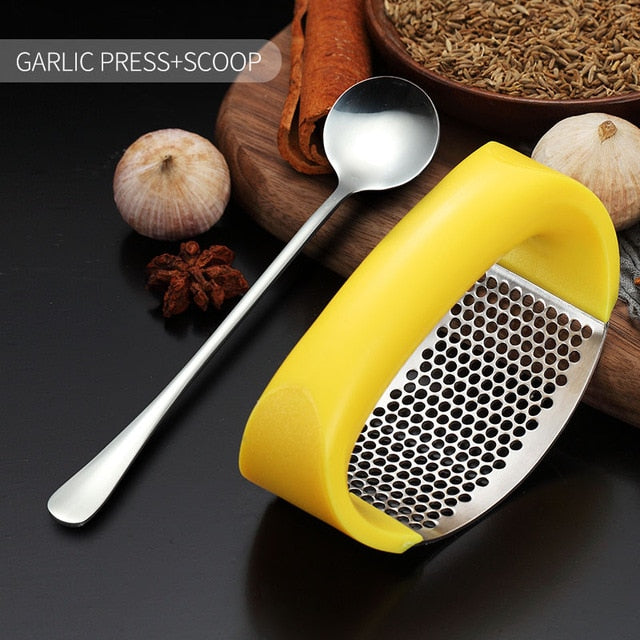 Stainless Steel Garlic Crusher